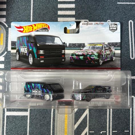 Jual Hot Wheels Premium Car Culture 2 Packs Two Pack HKS MBK Van Nissan