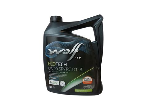 WOLF Motoröl "EcoTech SP/RC D1-3", SAE 0W-20, voll - zumoo