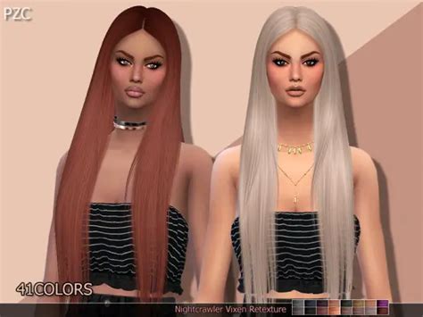 The Sims Resource Nightcrawler S Vixen Hair Retextured By