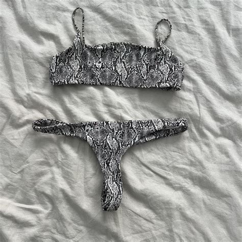 ARK SWIMWEAR Xs Snake Print Bikini Depop