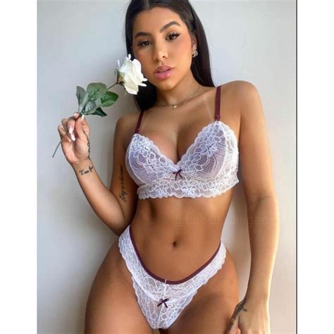 Conjunto Calcinha E Sutia Sem Bojo Renda Lingerie Feminina Atacado Revenda Shopee Brasil