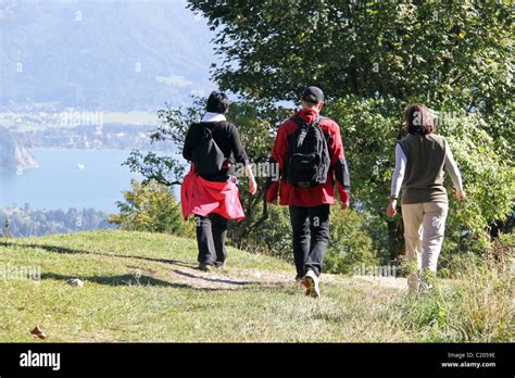 hiking  beautiful landscape stock photo alamy