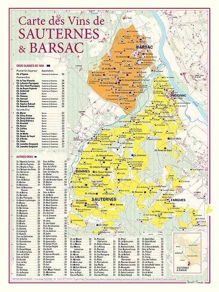 Benoit France Editions Carte Des Vins De Sauternes Et Barsac