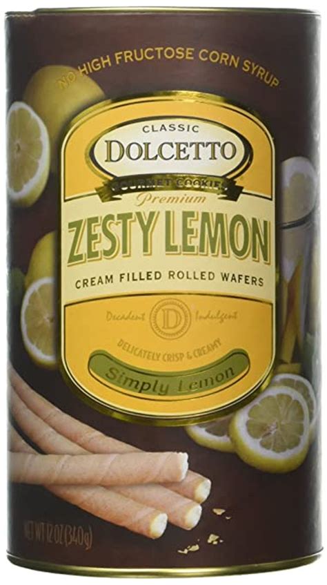 Dolcetto Classic Zesty Lemon Cream Filled Rolled Wafers Linnseatsstore