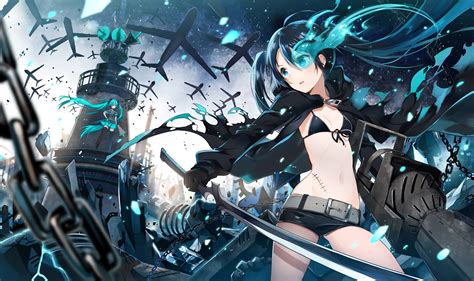 Hatsune Miku X Black Rock Shooter Hd Wallpaper By Yunkel