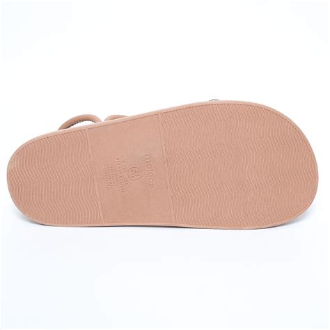 Rasteira Moleca Flatform Tiras Strass Feminina Nude Compre Agora Cabana Magazine