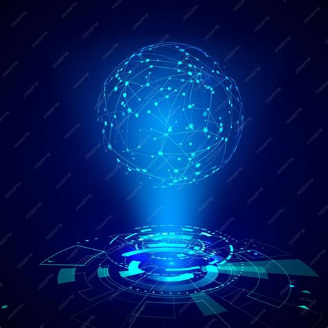 Premium Vector | Abstract futuristic object HUD element. 3D hologram ...