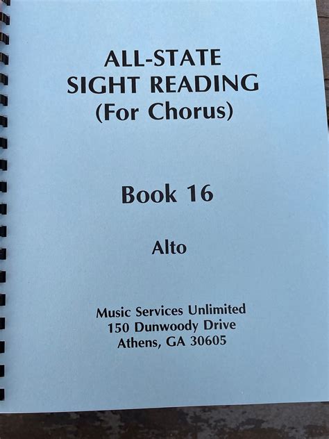 Exercicios Para Aprender A Escrever - All State Sight Reading Book 16- Alto (Vocal) Digital Download ...