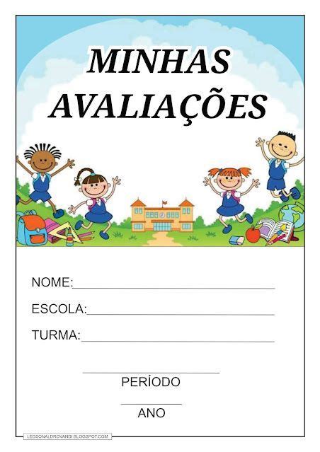 Capa De Avaliações Coloridas Para Imprimir - Capas de avaliações coloridas | Capa de avaliação, Avaliação ...