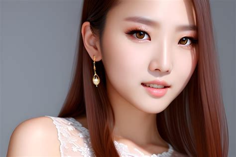 Premium Ai Image Very Beautiful Korean Woman Korean Beauty Commercial Ads