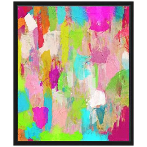 Hot Pink Mess II Framed Canvas Wall Art Canvas Wall Art Vertical Wall Art