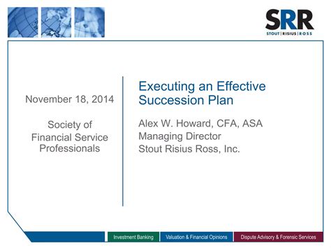 Succession Plan Presentation 111814 Society Of Financial Service