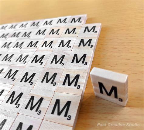 Wooden Scrabble Tiles Letter M for Scrapbooking Handcraft Arts & Crafts ...