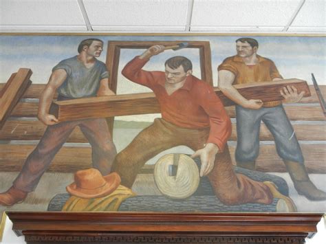 Glen Ellyn Illinois Downtown Post Office Mural Center — Post Office Fans