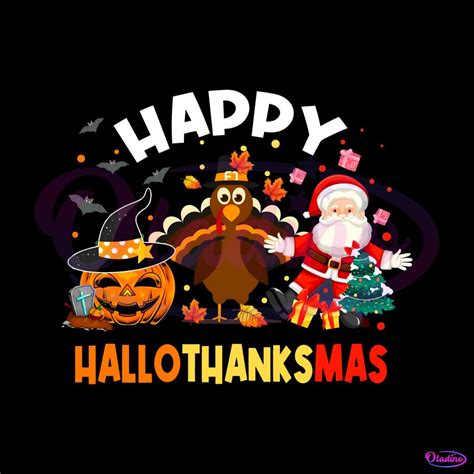 Happy Hallothanksmas Icon PNG Sublimation Download