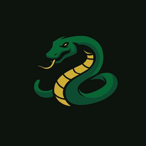 Premium Vector Snake Mascot Logo Illustration Green