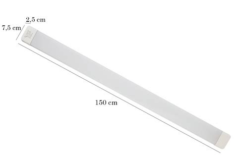 Plafoniera Led Soffitto Interno W Barra Luce Calda Tubo Led Slim Cm