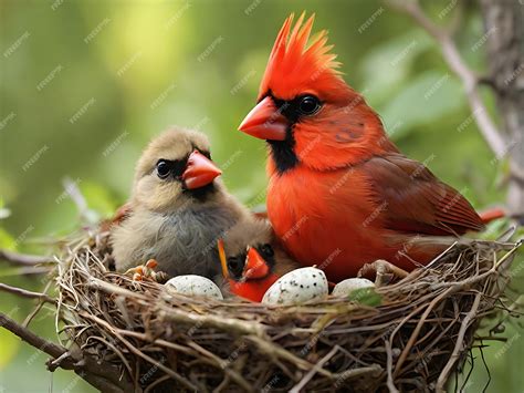 Premium Photo | Explore the nesting habits of Baby Cardinals Born and ...