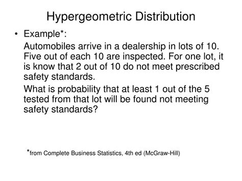 Ppt Hypergeometric Distribution Powerpoint Presentation Free
