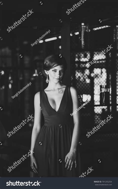 Beautiful Sexy European Brunette Girl Evening Stock Photo 701255254 Shutterstock