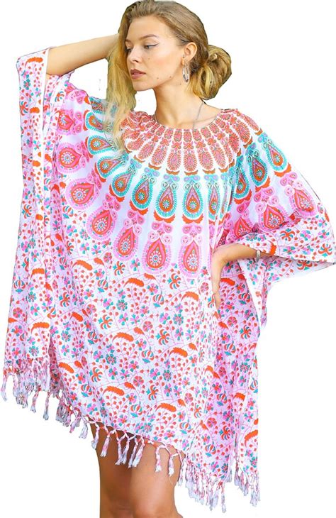 Mandala Life Art Beach Sarong Kaftan Dress Bikini Cover Up White Shopstyle