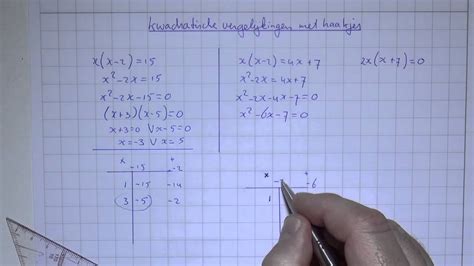 HAVO3 H3 6 Kwadratische Vergelijkingen Met Haakjes YouTube