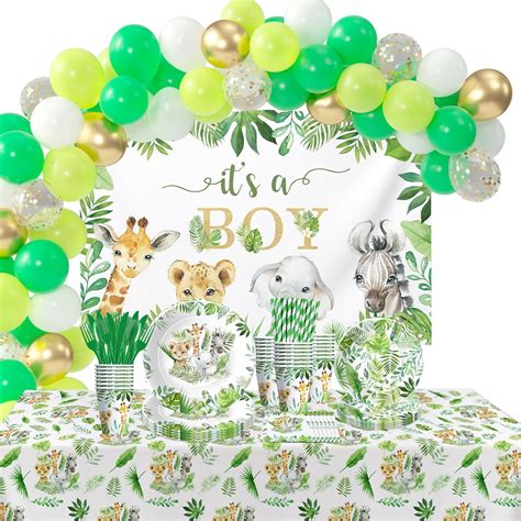 Amazon Hipvvild Safari Baby Shower Decorations Boy Jungle Theme