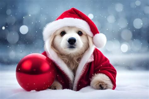 Premium Photo Christamas Teddy Bear Wearing Santa Costume