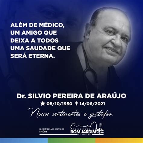 Nota De Pesar Pelo Falecimento Nosso M Dico E Amigo Dr Silvio