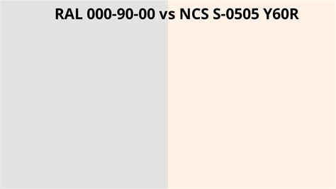 Ral 000 90 00 Vs Ncs S 0505 Y60r Ral Colour Chart Uk