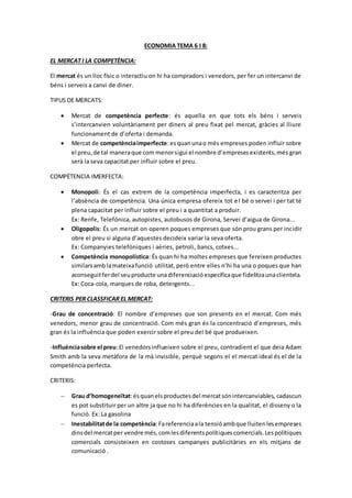 Economia 1r De Batxillerat Tema 6 I 8 PDF