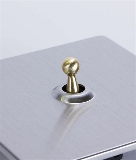 Toggle Light Switch 1 Toggle Silver & Gold Designer Switch