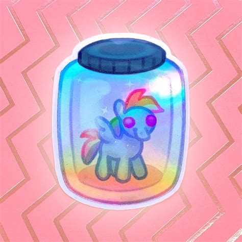 Rainbow Dash Jar Etsy