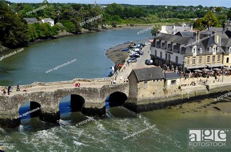 Auray, France - June 8th 2011: Unidentified people in medieval village ...