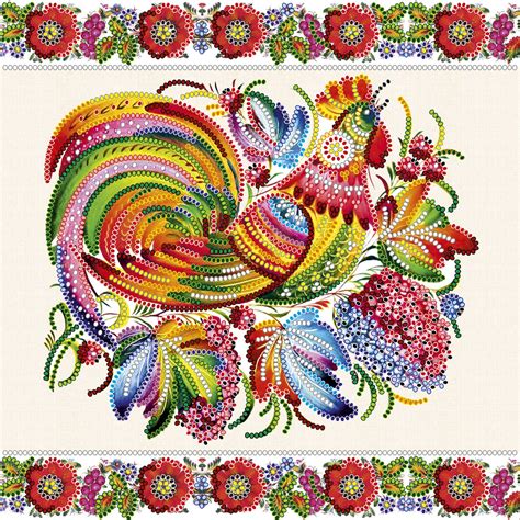 Набор для вышивки подушки крестиком Петушок - Вышивка Бисером