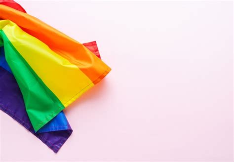 Bandeira Do Arco Ris Na Superf Cie Rosa Cultura Lgbtqia Dia Do Orgulho Gay Copie O Espa O