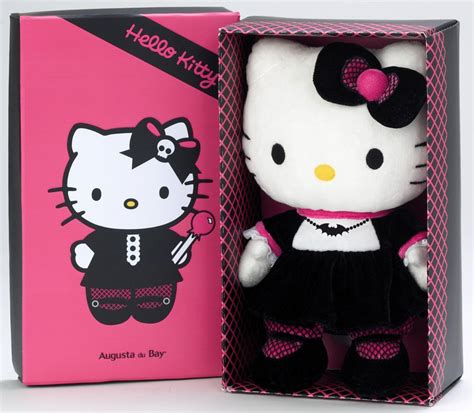 Мягкая игрушка 'Хелло Китти - готика, бархат' (Hello Kitty), 27 см ...