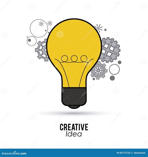 Creative Mind And Idea Icon Design Vector Illustration Stock Vector