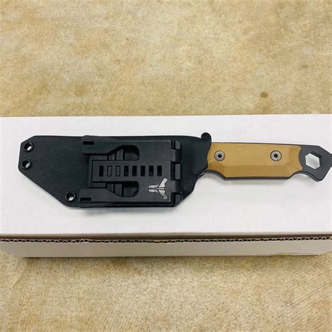 Medford STA Sniper PVD Finish D2 Steel G-10 Coyote Handles USMC Fixed ...