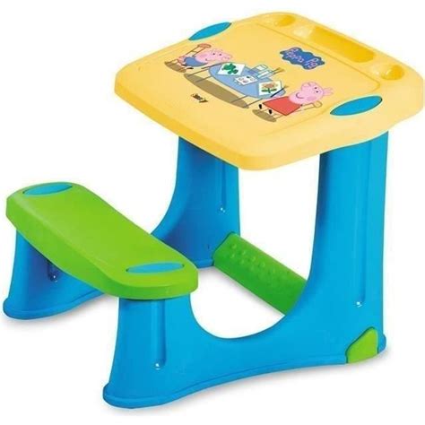 Peppa Pig Smoby Pupitre 3 Zones De Rangement Acs Cdiscount Jeux