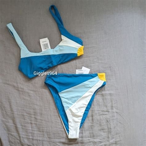 L Space Swim Lspace Lizzie Luca Bikini Set Sunburst Blue Poshmark