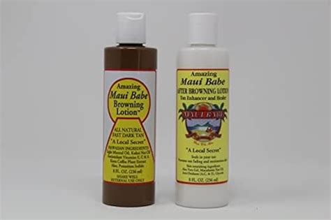 Maui Babe Tanning Lotion Set Includes Browning Lotion 8 Oz After Browning Lotion 8 Oz And Tote