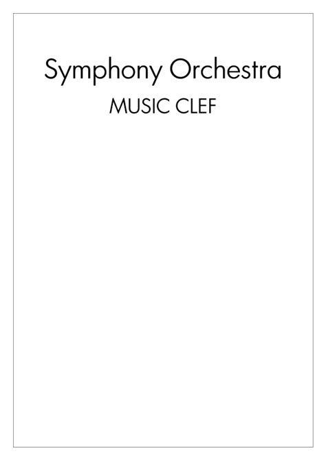 Symphony Orchestra Music Clef Sheet Music Andrea Balzani Full Orchestra