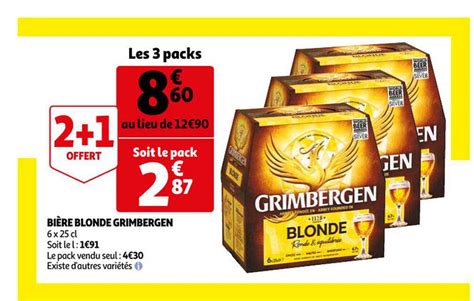 Promo Bi Re Blonde Grimbergen Chez Auchan Icatalogue Fr