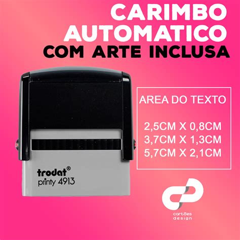 Carimbo Autom Tico Personalizado Cm X Cm Elo