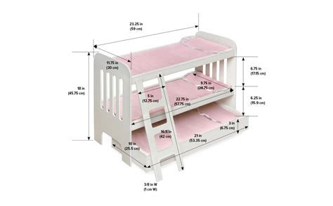 Amazon Badger Basket Toy Doll Bunk Bed With Trundle Ladder And