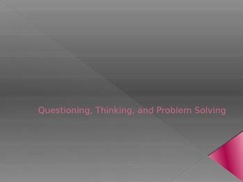 Thinking Problem Solving Powerpoint By Teacher S Treasure TPT