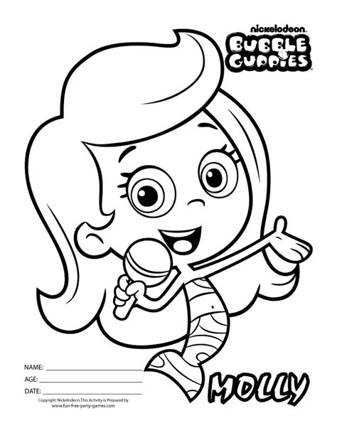 Desenhos Bubble Guppies Para Colorir 50 Imagens A Imprimir