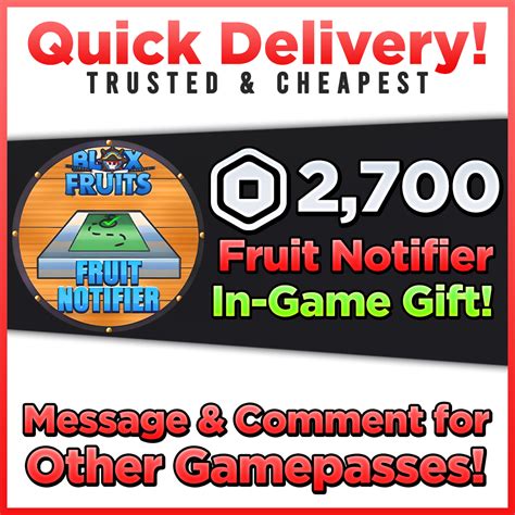 Fruit Notifier - Game Items - Gameflip