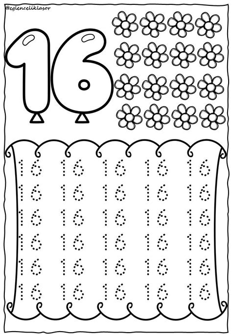 Numero 16 Para Imprimir - Atividades para imprimir sobre o número 16 - Educação Infantil ...